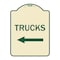 Signmission Trucks Trucks With Left Arrow Heavy-Gauge Aluminum Architectural Sign, 24" x 18", TG-1824-22781 A-DES-TG-1824-22781 - alternate 1